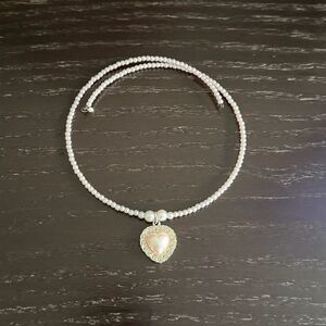 Girls pearl heart necklace